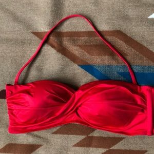 Red Bandeau Bikini Top